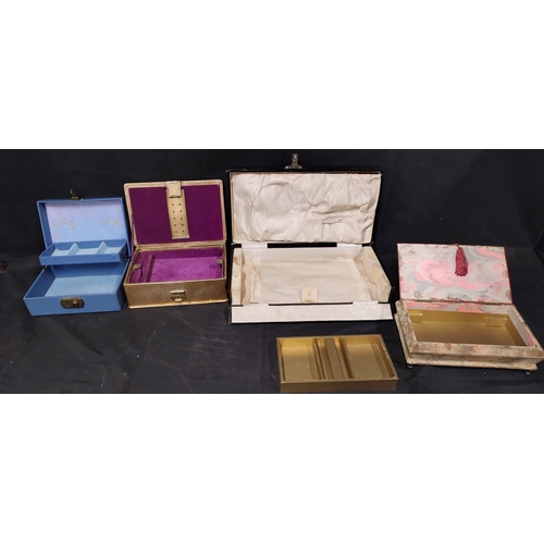 414 - Collection of vintage jewellery boxes