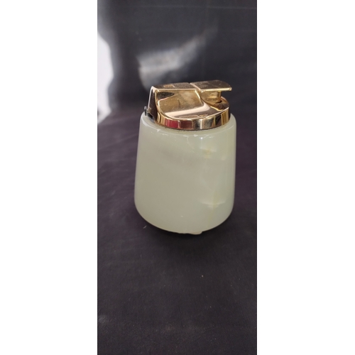 444 - 3 vintage onyx table lighters