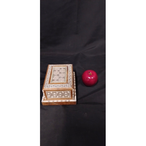 35 - Vintage Musical Marquetry cigarette box