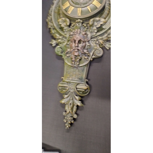 83 - Large resin ornate clock. Measures approx H 132 x W 38 x D 10.5 cm