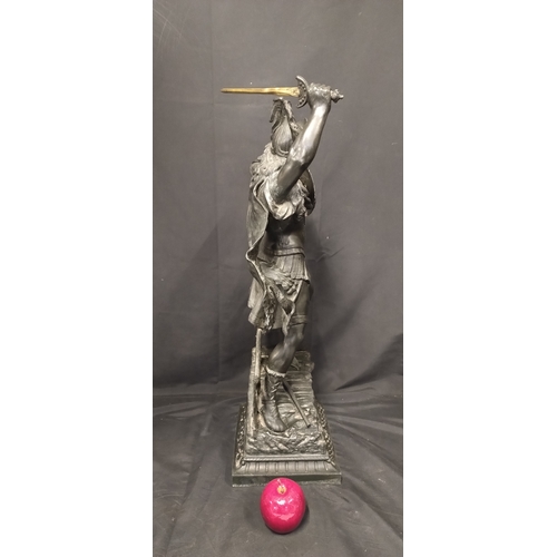 99 - Bronze coloured spelter Gallic warrior