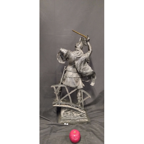 99 - Bronze coloured spelter Gallic warrior