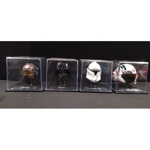 116 - 8 Star Wars Collectors Edition miniature helmets including Darth Vader, Jango Fett Clone Trooper Pha... 