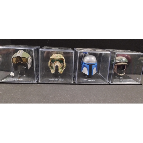 116 - 8 Star Wars Collectors Edition miniature helmets including Darth Vader, Jango Fett Clone Trooper Pha... 