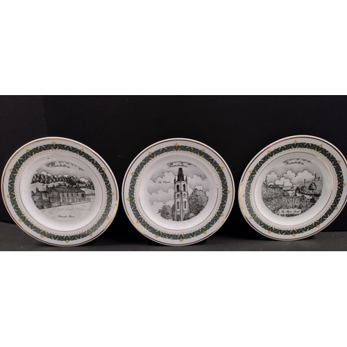 117 - Six Royal Porcelain  Ramsbottom collectors plates featuring various local landmarks