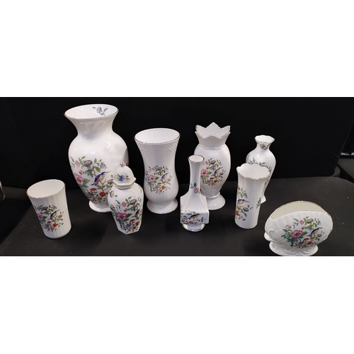 171 - Collection of Ainsley vases, trinket boxes and other items in the Pembroke design