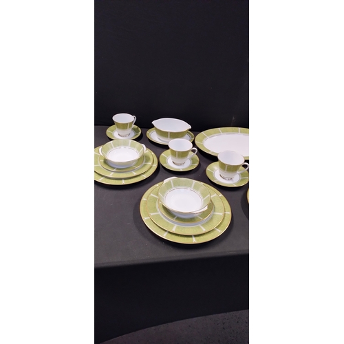 192 - 45 piece teriyaki dinner service and tea set with coffee and tea pots, cups plates bowls and other i... 