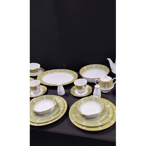 192 - 45 piece teriyaki dinner service and tea set with coffee and tea pots, cups plates bowls and other i... 