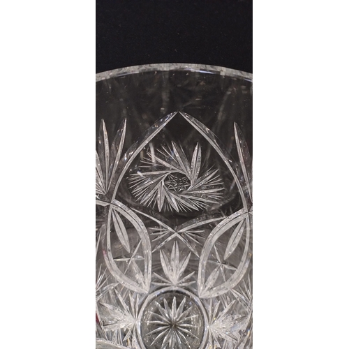 198 - Large crystal pinwheel vase