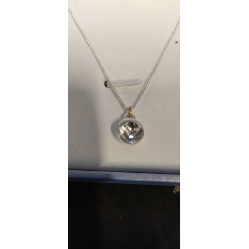 1 - Eternity necklace with Swarovski crystal pendant