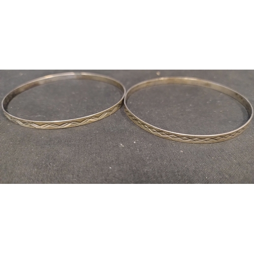 5 - 3 sterling silver bangles