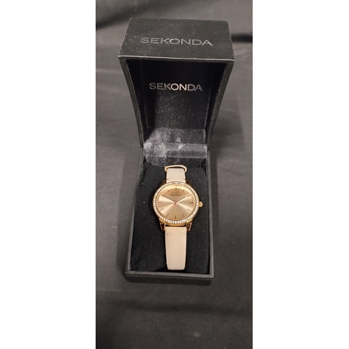 21 - Boxed Sekonda Ladies Editions Watch with pink strap