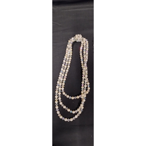 36 - 9 necklaces faux pearls and vintage white beads