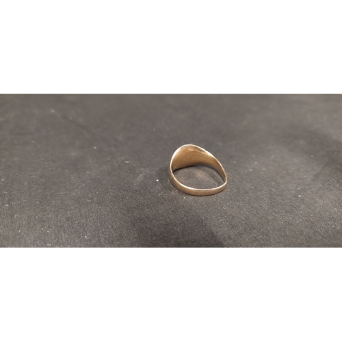 41 - 9ct gold signet ring size N weighs approx 3.97g