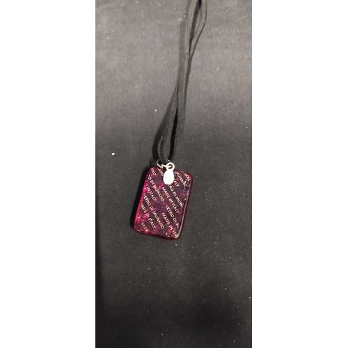 45 - Murano glass pendant and a rose quartz pendulum