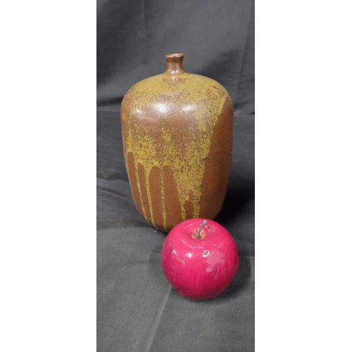 55 - Two stoneware glazed vases