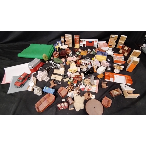 57 - Large quantity of dolls house furniture and fittings