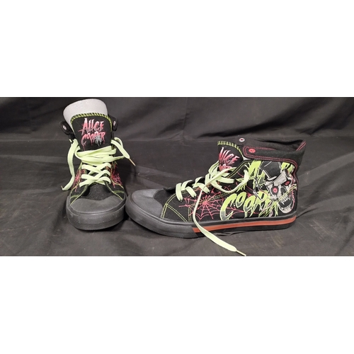 90 - EMR signature Collection Alice Cooper high top trainers size UK 11