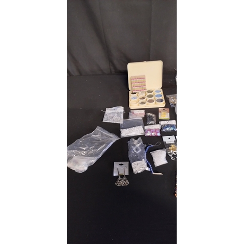 120 - Various items for jewelry making including crystal stones, beads, spacers, pendants and other items