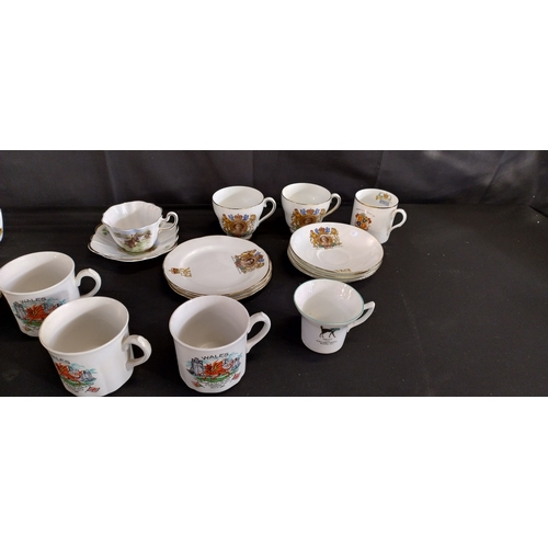 129 - Selection of various cups, saucers, teapot and other items. Minton's Vermont, Royal Grafton, 
Adderl... 