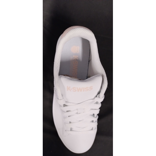 203 - Brand new boxed K-Swiss White/Pearl trainers size UK 4.5