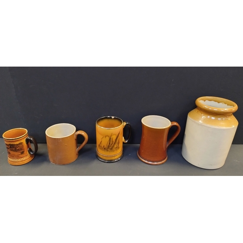 226 - Quantity of various stoneware tankards, cups and other items