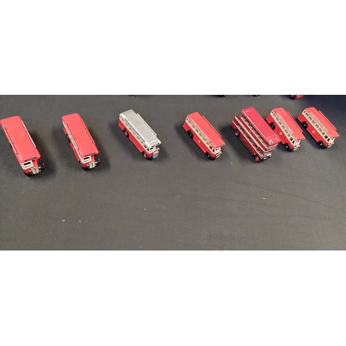 296 - Collection of 15 vintage diecast buses lledo, Corgi,