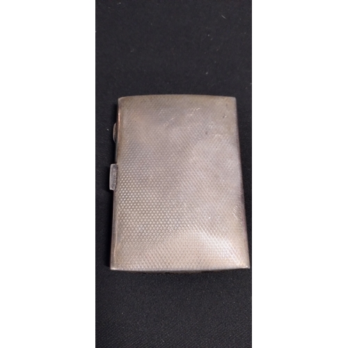 310 - Sterling Silver hallmarked engine turned cigarette case date marked  Birmingham 1929