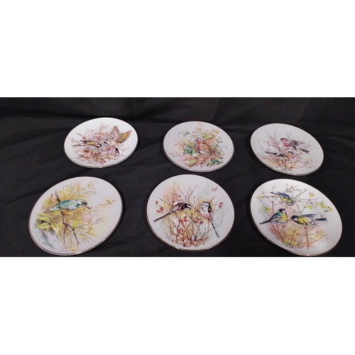 329 - Eight collectors plates featuring various bird decorations and two titled off to work and Morning in... 