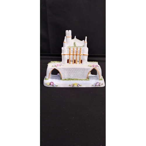 348 - Three Coalport collectable miniature cottages. The lighthouse,The Chantry Chapel of St.Mary's on The... 