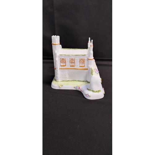 348 - Three Coalport collectable miniature cottages. The lighthouse,The Chantry Chapel of St.Mary's on The... 