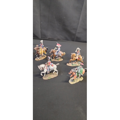 409 - Collection of 12 Delprado model figures. French Chevau,lancers. Officer French Camel Corps, officer ... 