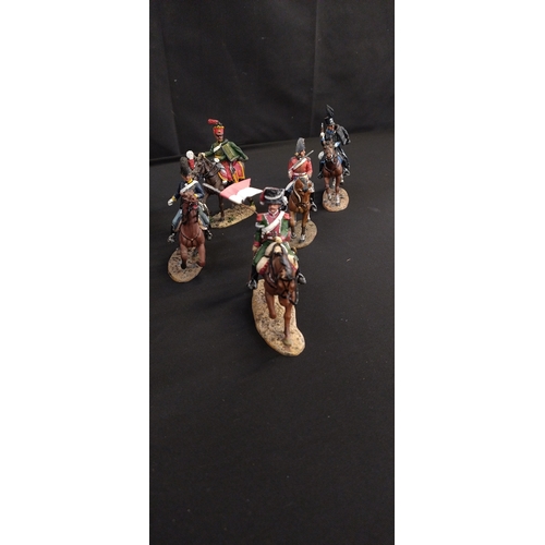 410 - Collection of 12 Delprado model figures. Trompette,5e hussars, Trooper, Napoleon's Imperial Guard, T... 