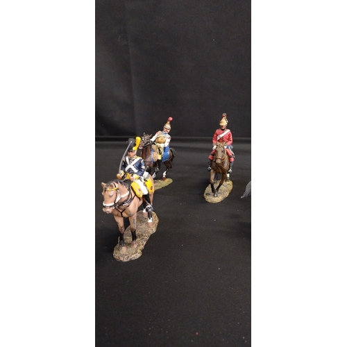 410 - Collection of 12 Delprado model figures. Trompette,5e hussars, Trooper, Napoleon's Imperial Guard, T... 