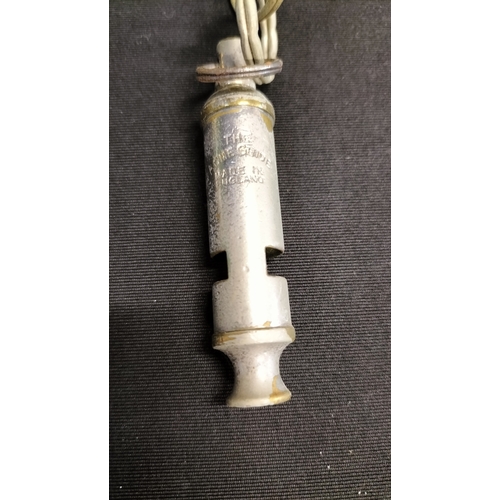 55 - 2 Vintage scout and girl guides whistles