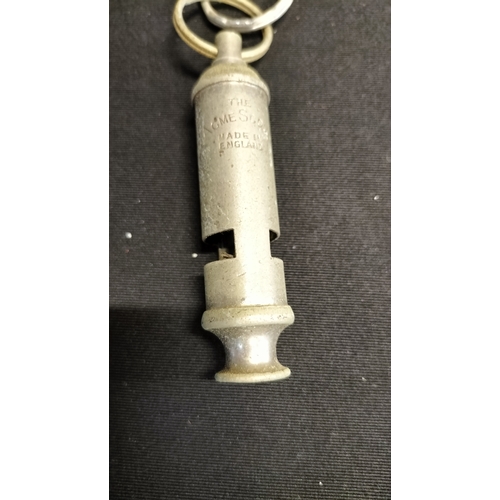 55 - 2 Vintage scout and girl guides whistles