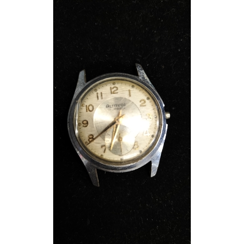 19 - Vintage Altitude mens  17 jewels watch face ( Requires some repair)