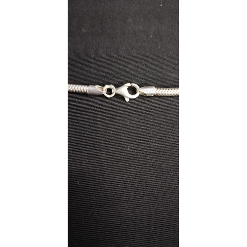 24 - Sterling silver chain. Measures approx 16 in