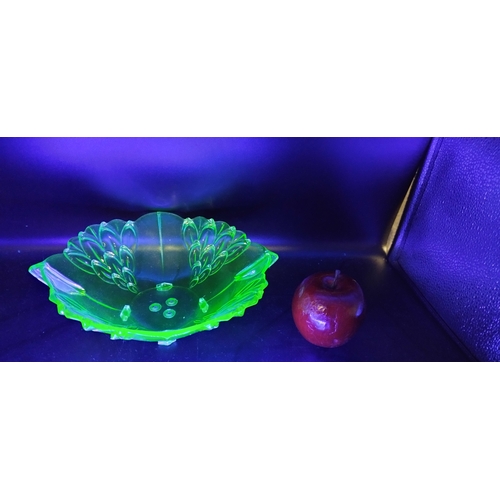 431 - Art Deco Uranium glass bowl