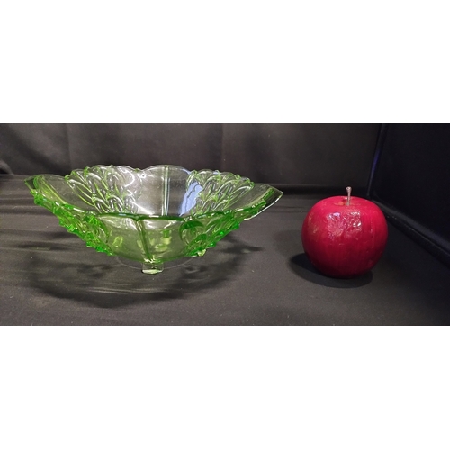 431 - Art Deco Uranium glass bowl