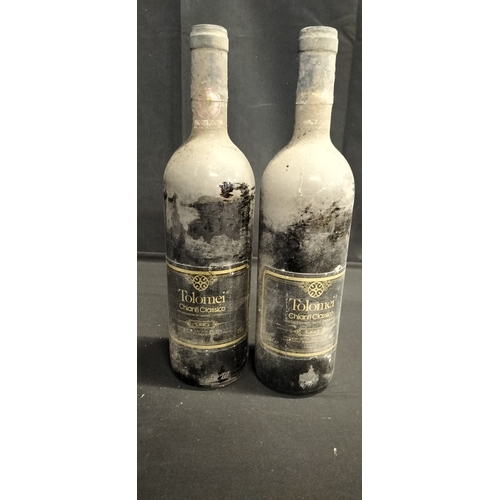 116 - Two bottles of unopened red wine. 1980 Tolomei