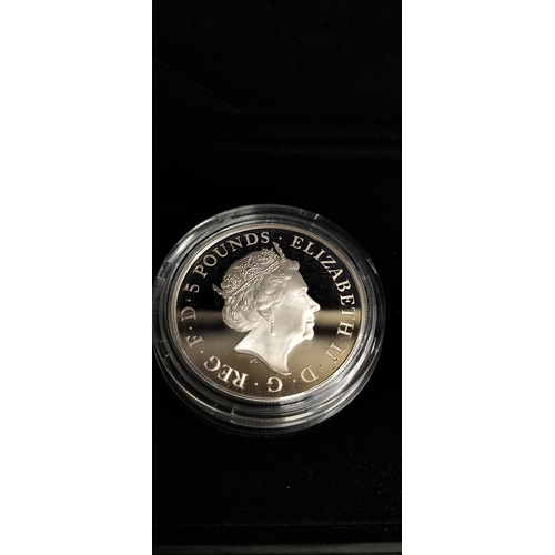 161 - Royal mint.The Second Birthday Of HRH Prince George of Cambridge 2015 UK£5 Silver Proof Coin. Limite... 