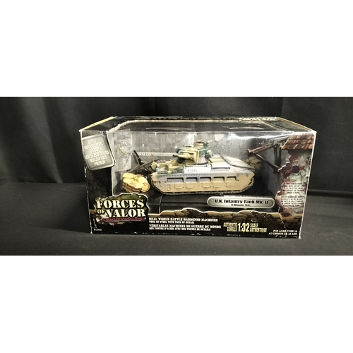 210 - Boxed Forces of Valor 1.32 scale model U.K. Infantry Tank. El-Alamein 1942.