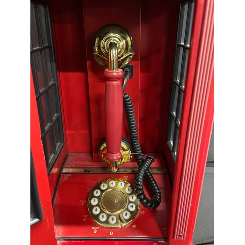 27 - Vintage Telephone Box with working telephone