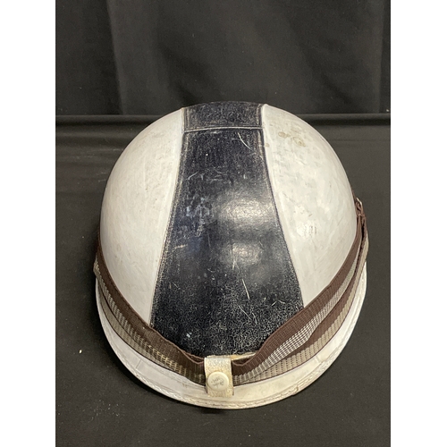 42 - Vintage racing helmet and glasses