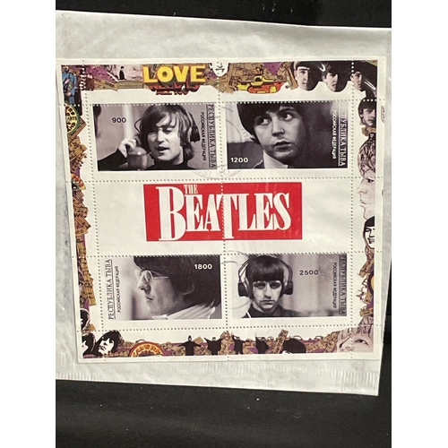 64 - 4 Vintage Eastern European Beatles Stamps