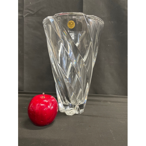 67 - RCR Lead Crystal tall vase