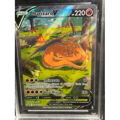 76 - Pokémon Charizard V Graded Card 9 Holographic