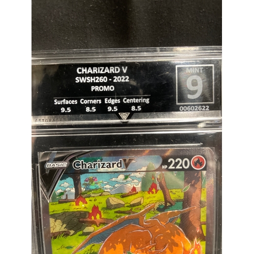 76 - Pokémon Charizard V Graded Card 9 Holographic