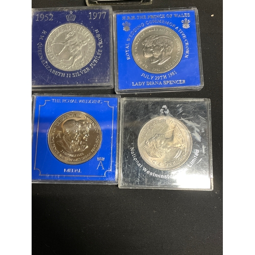 13 - 5 commemorative coins 1965, 1977, 1981, 1986 &1980